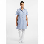 Nybo Blå Stribet Dametunika, Fresh, Elastisk Ryg, Rummelige Lommer