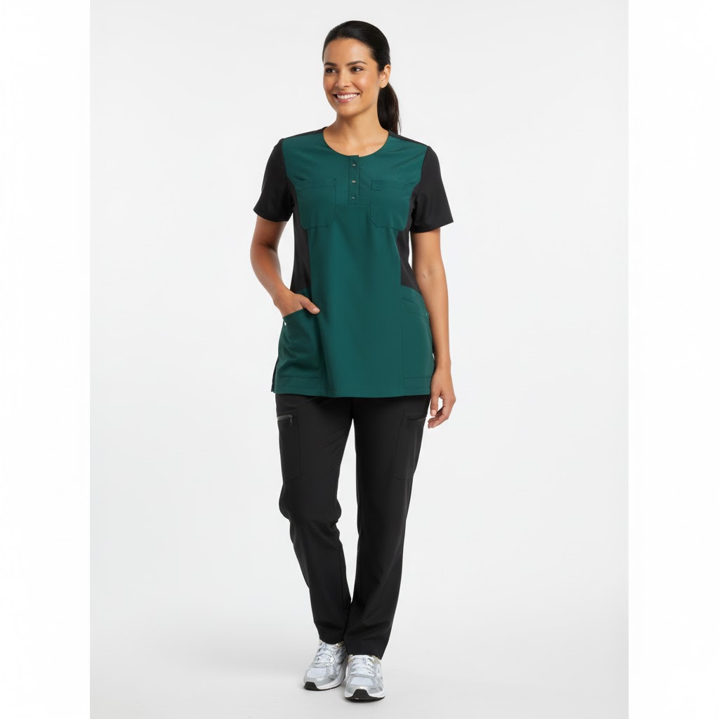 Nybo Mørkegrøn Unisex Sporty Mix Busseronne, Kortærmet, Åndbar, Stretch