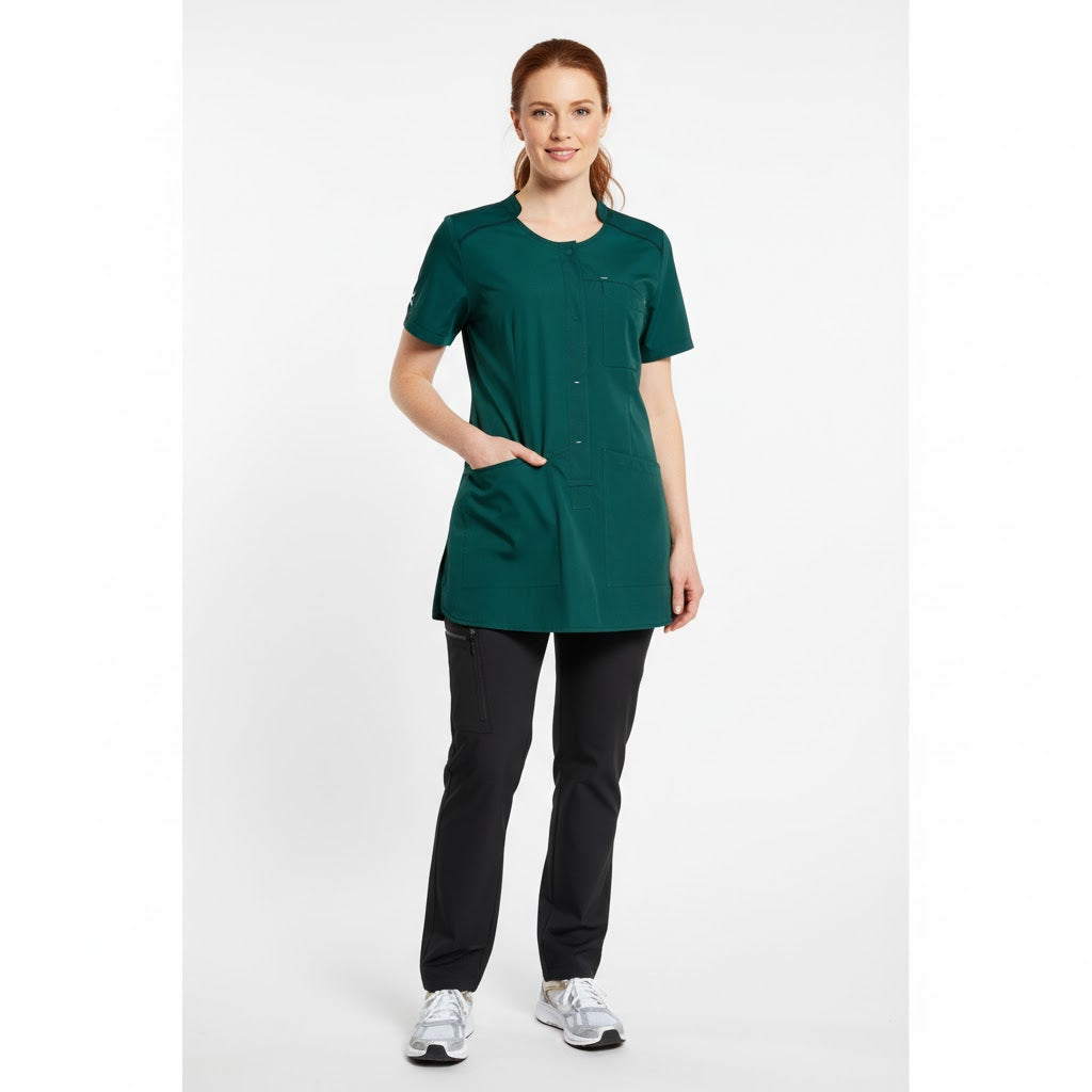 Nybo Mørkegrøn Damebusseronne, Sporty, Fleksibel, Taljering