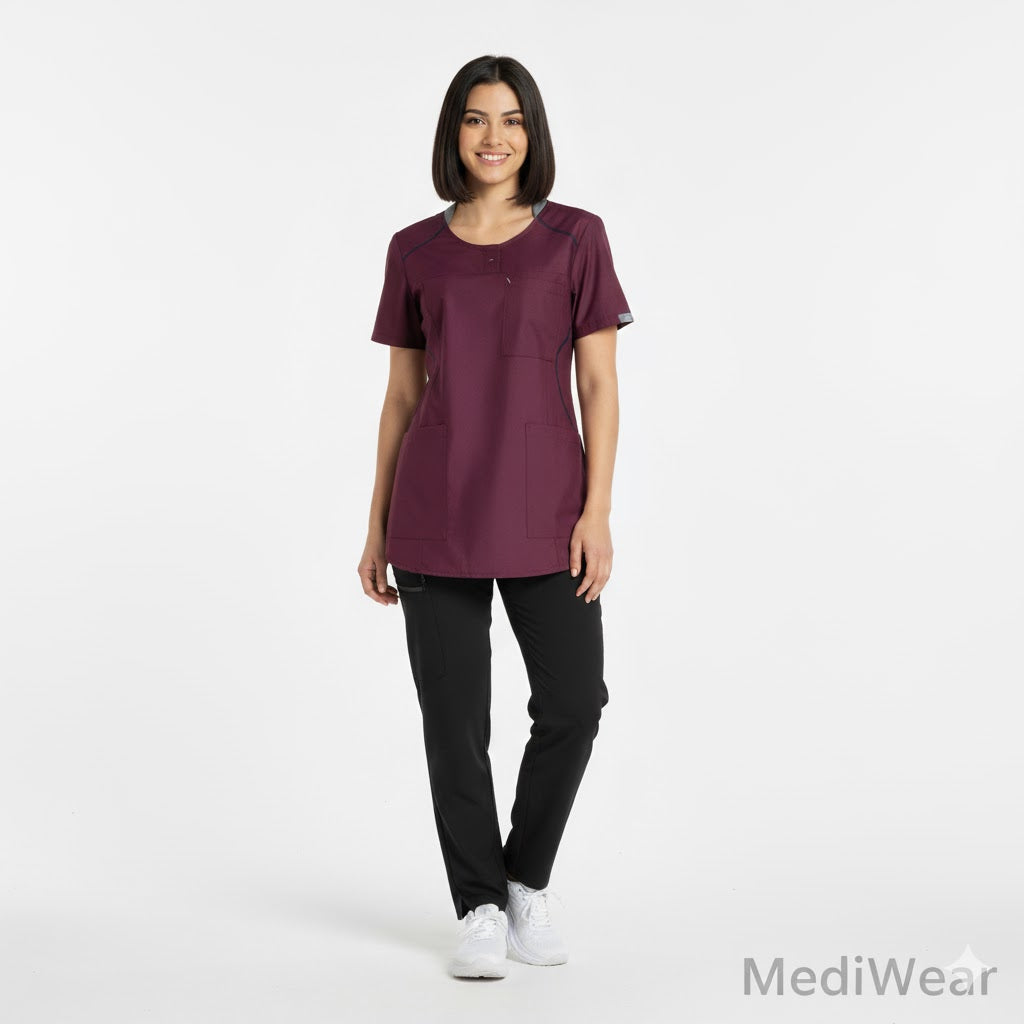 Nybo Bordeaux Damebusseronne, Sporty, Strækbar, Justerbar, Komfort