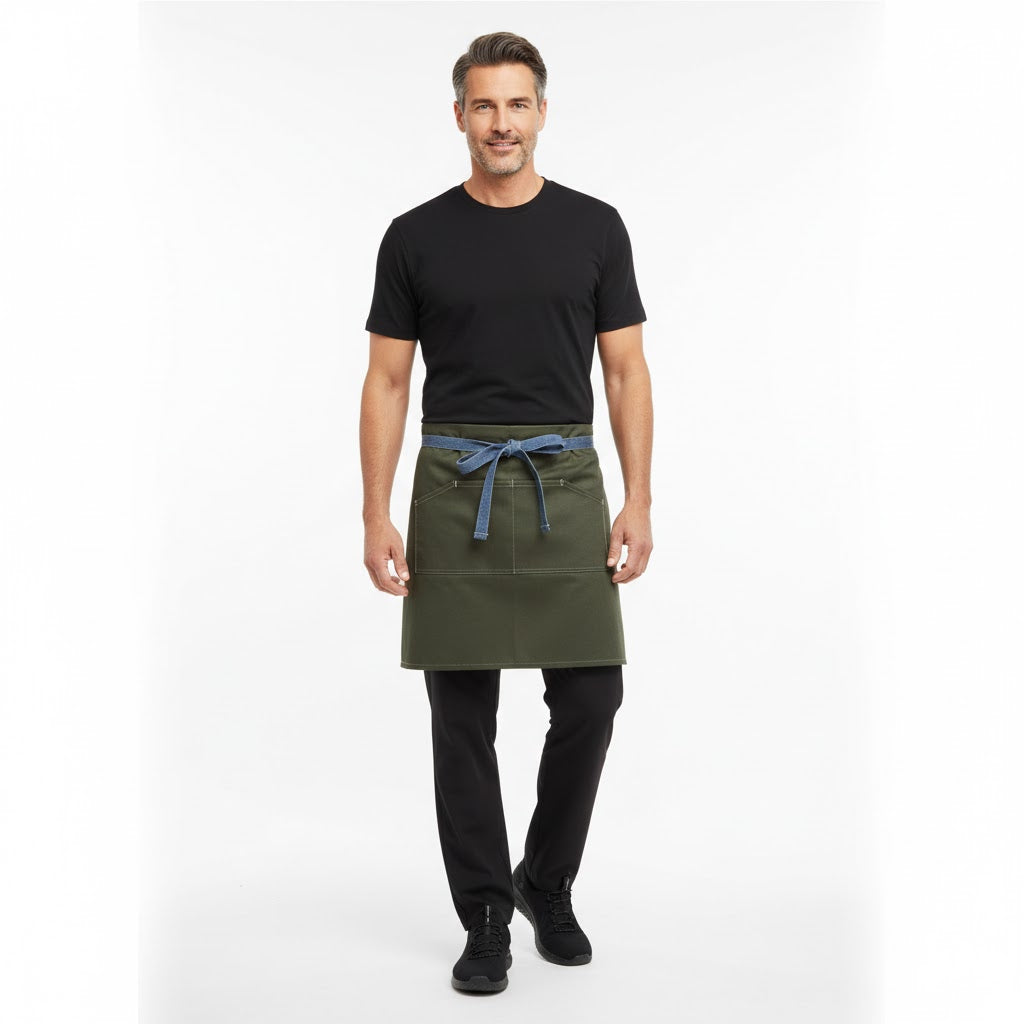 Nybo Brun/Denimblå Unisex New Nordic Forstykke, Holdbart, Med Lommer