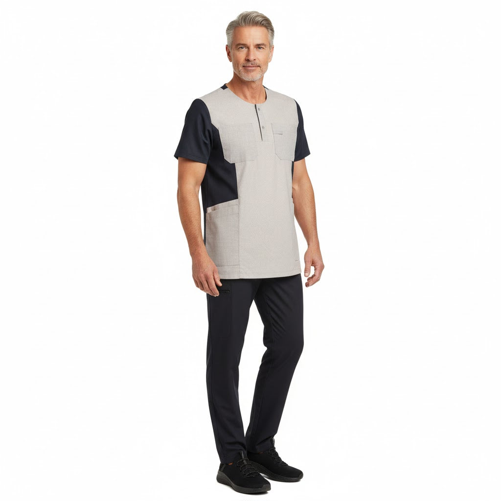 Nybo Grå Melange Unisex Sporty Mix Busseronne, Rummelig, Åndbar, Stretch