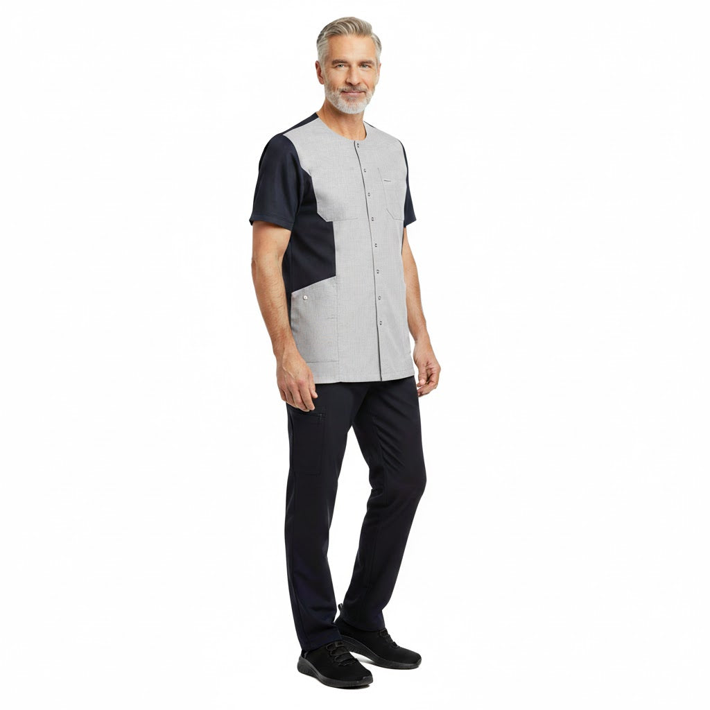 Nybo Grå Melange Unisex Sporty Mix Tunika, Åndbar, Stretch, Komfort
