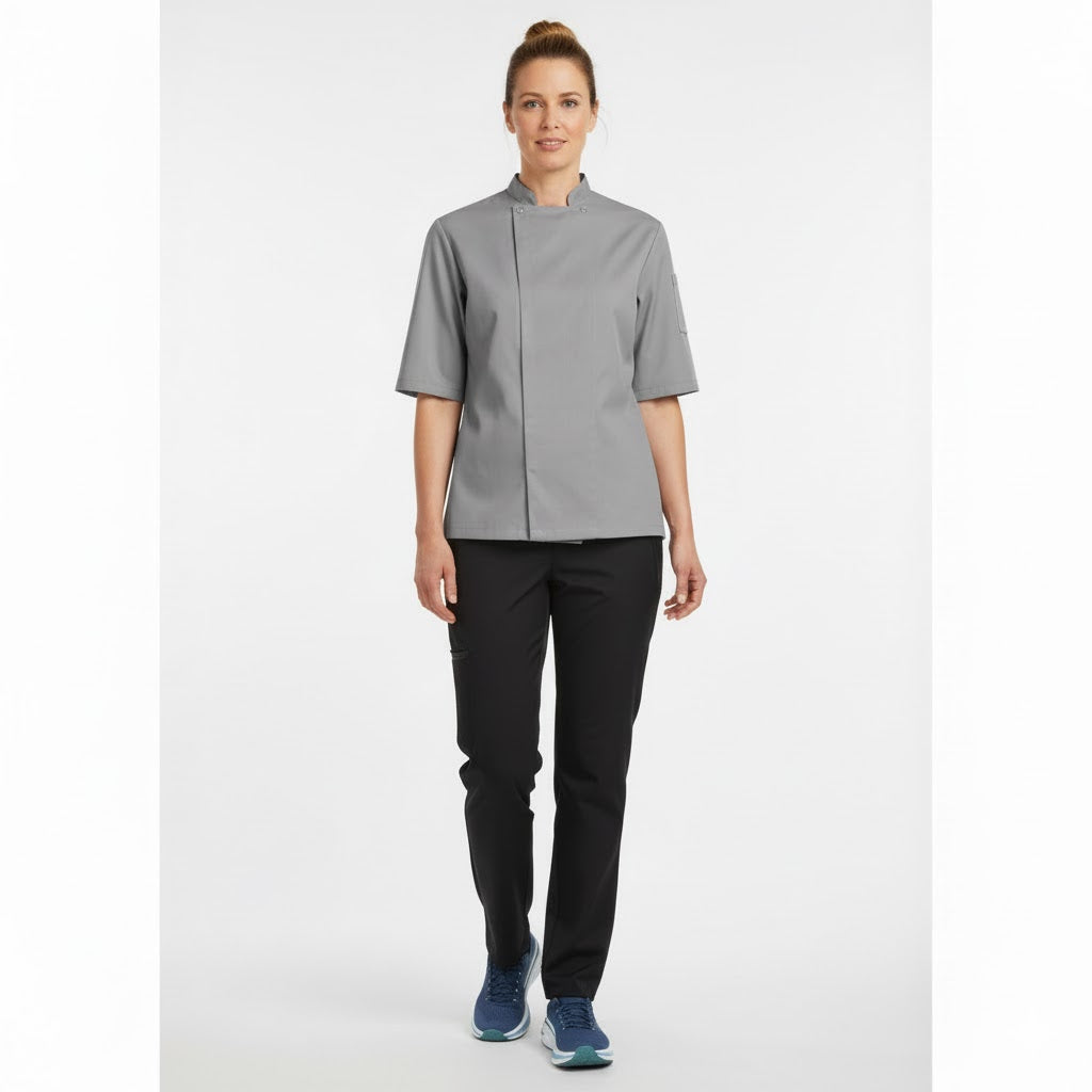 Nybo Grafit Unisex Taste Kokkejakke, Kortærmet, Slidstærk