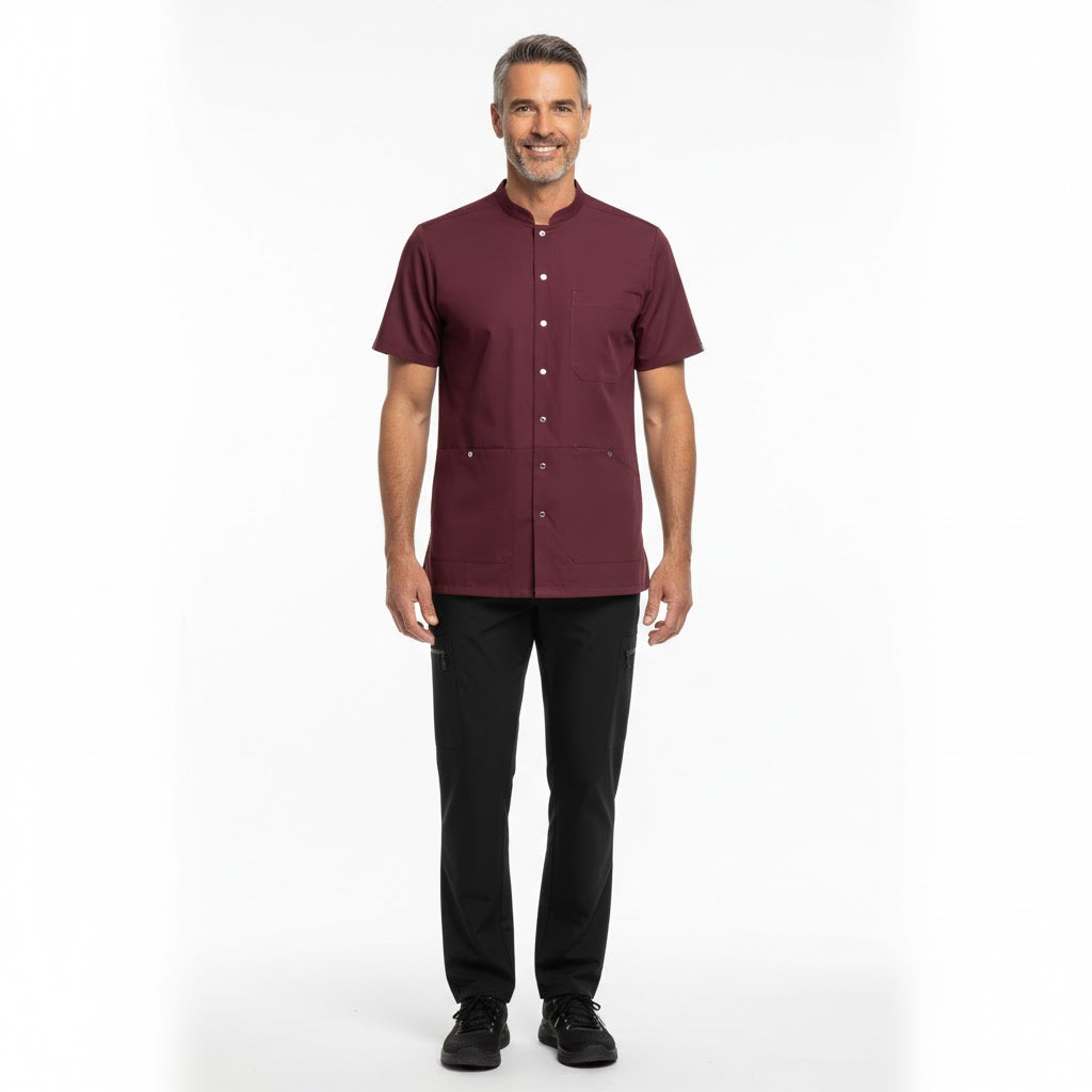 Nybo Bordeaux Unisex Nature Skjorte, Slidstærk, Regulérbar I Ryggen