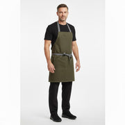 Nybo Brun/Denimblå Unisex New Nordic Kuskeforklæde, Justerbar Nakkestrop, Store Lommer