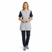 Nybo Grå Melange Dametunika Sporty Mix, Åndbar, Stretch, Kortærmet