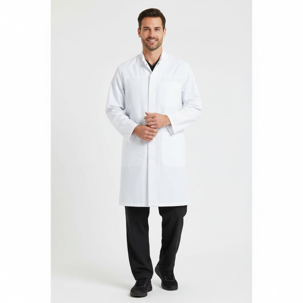 Nybo Hvid Unisex HACCP Kittel, Regulerbar Ærme, Slidstærk