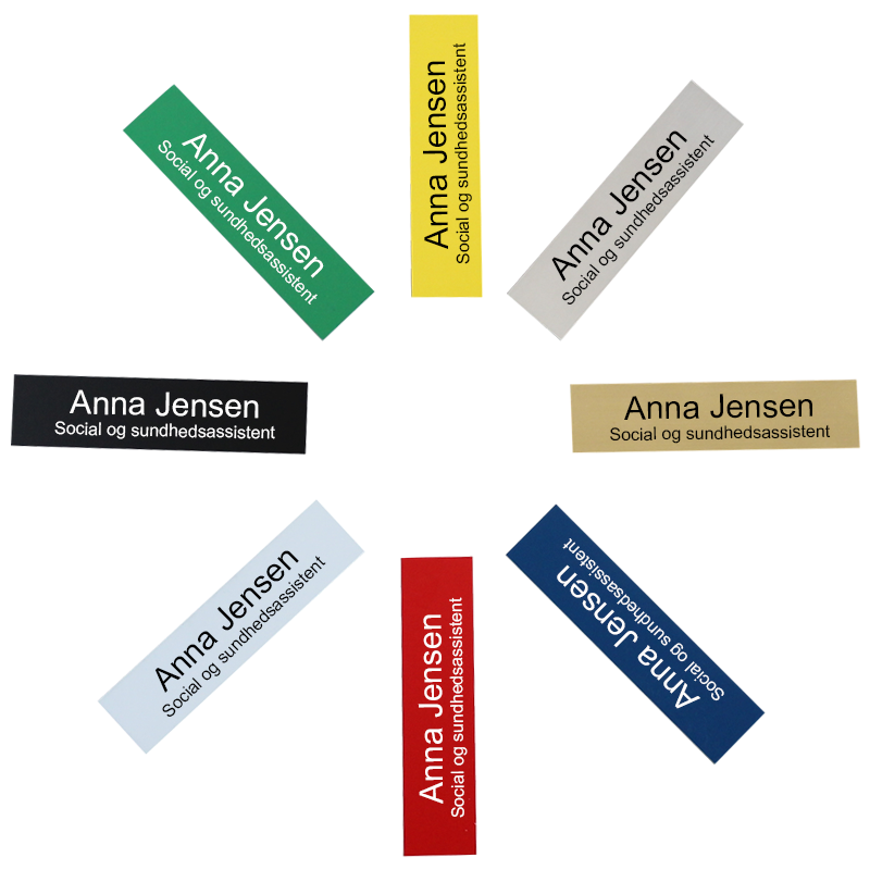 Demopakke med navneskilte