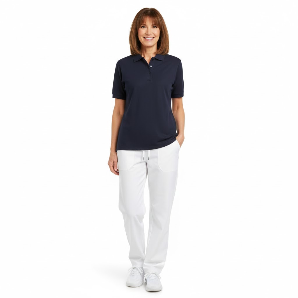 Nybo Navy Dame Prowear Polo, Ekstra Slidstærk, Forkrympet