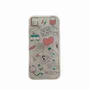 Gennemsigtig silikone cover til iPhone med fint print