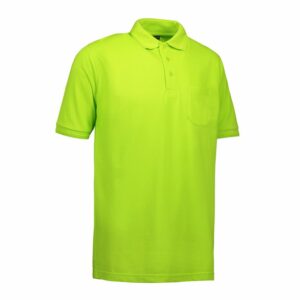 Nybo Lime Herre Prowear Poloshirt, Slidstærk, Brystlomme