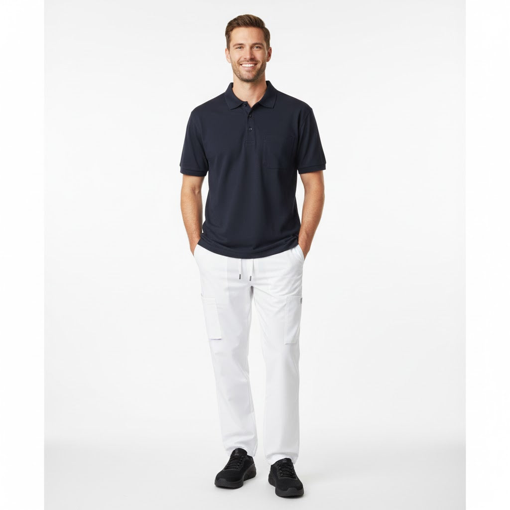 Nybo Navy Herrepolo Basic, Slidstærk, Brystlomme