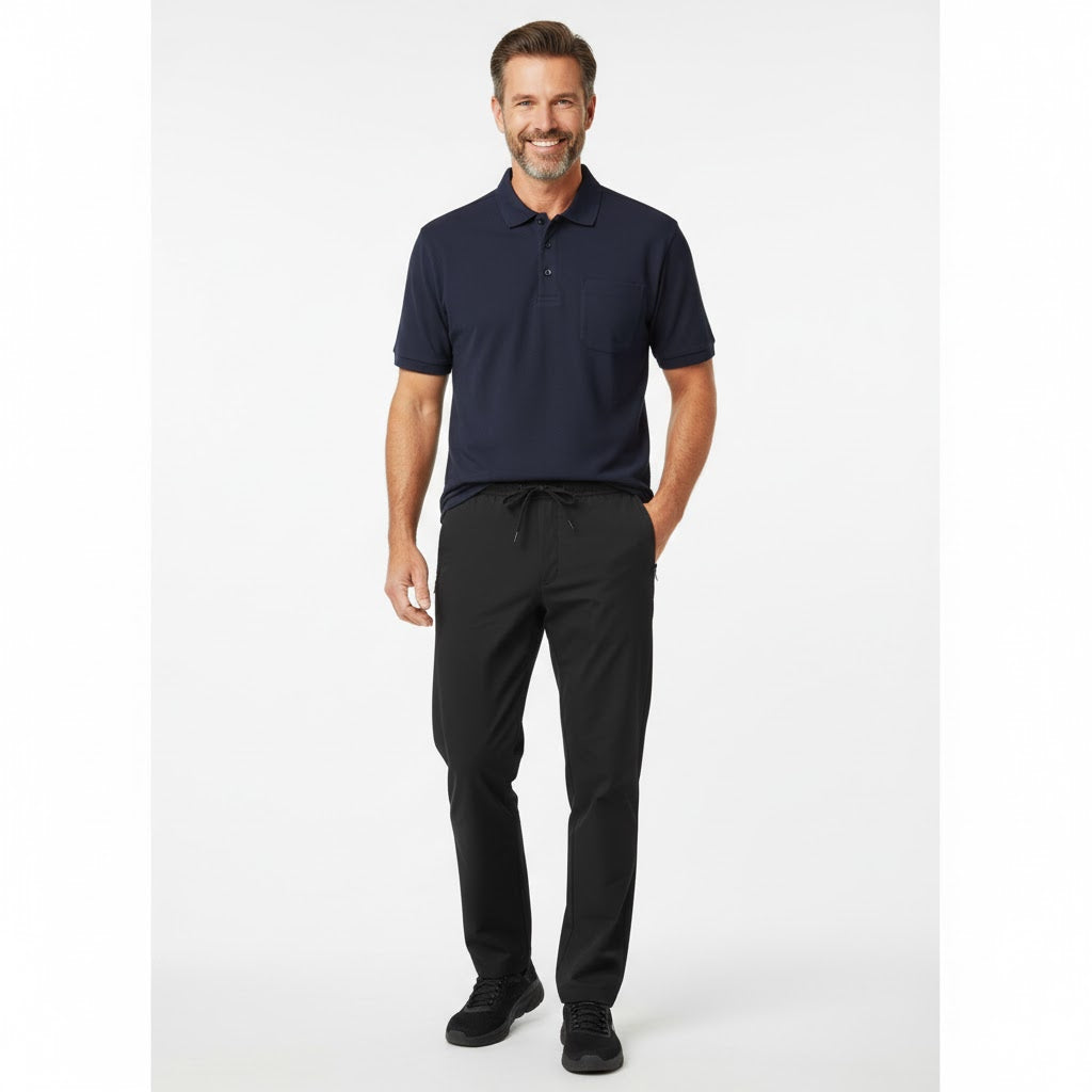 Nybo Navy Herrepolo Pro Wear, Ekstra Slidstærk, Brystlomme