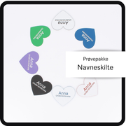 Demopakke med navneskilte