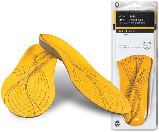 Vionic helsål mod hælsporer og med ekstra svang