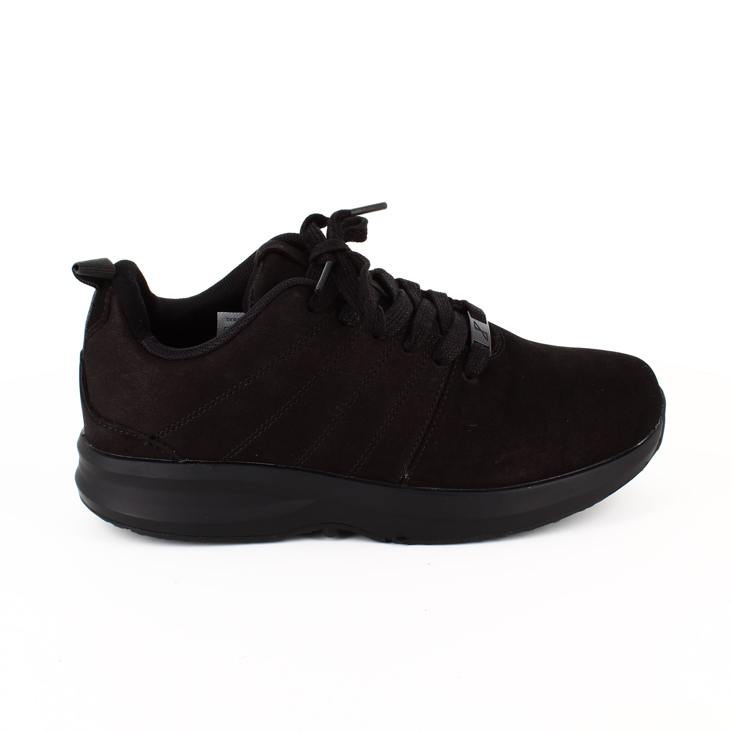 Sorte Gaitline sneakers i nubuch skind