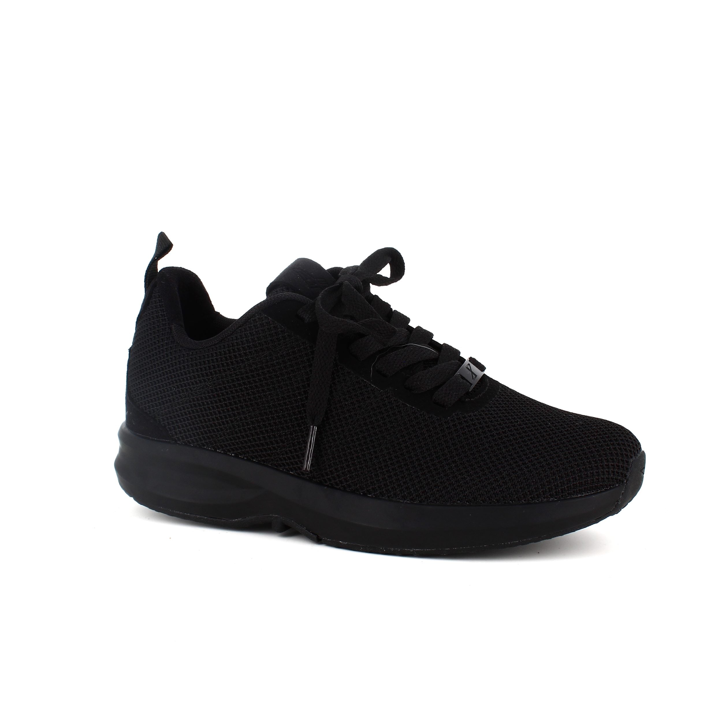 Strikket Gaitline i sort med sort bund