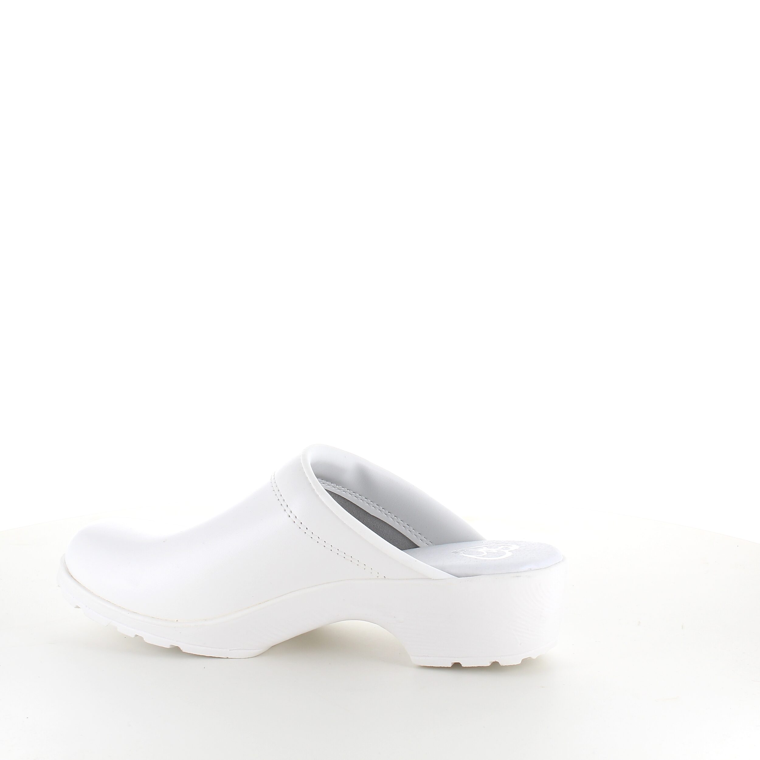 Hvid skind træsko i god kvalitet