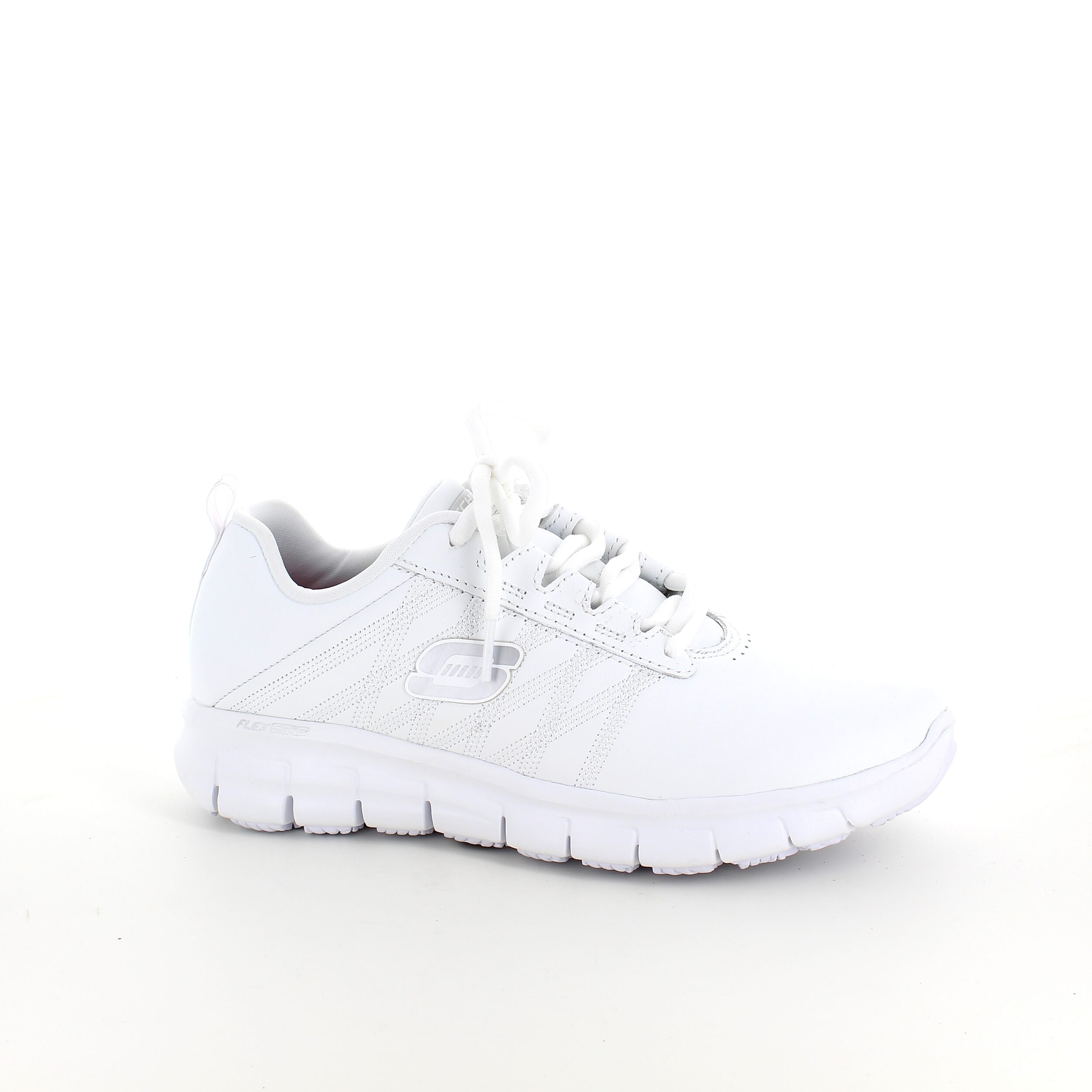 Hvid Skechers work med memory foam