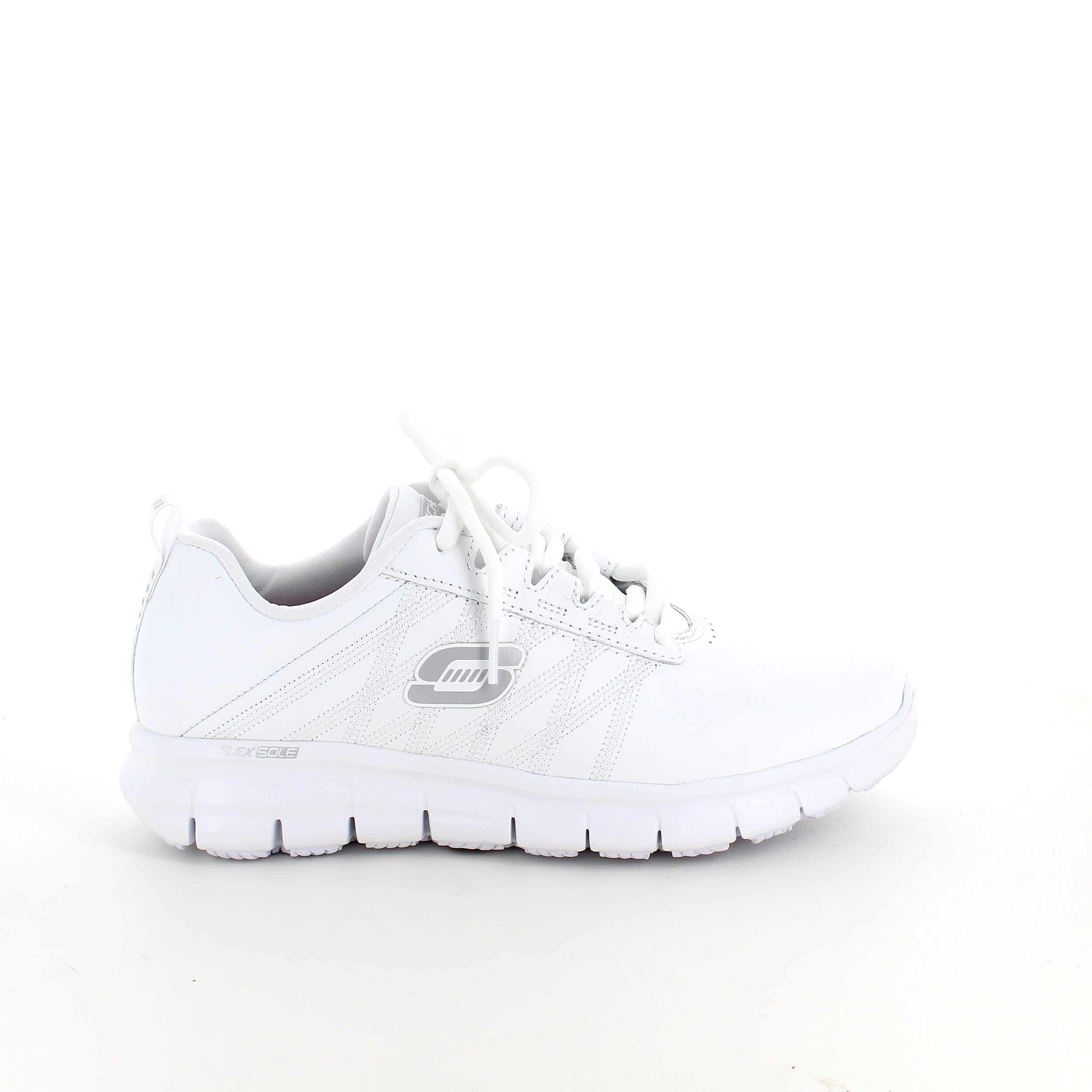 Hvid Skechers work med memory foam