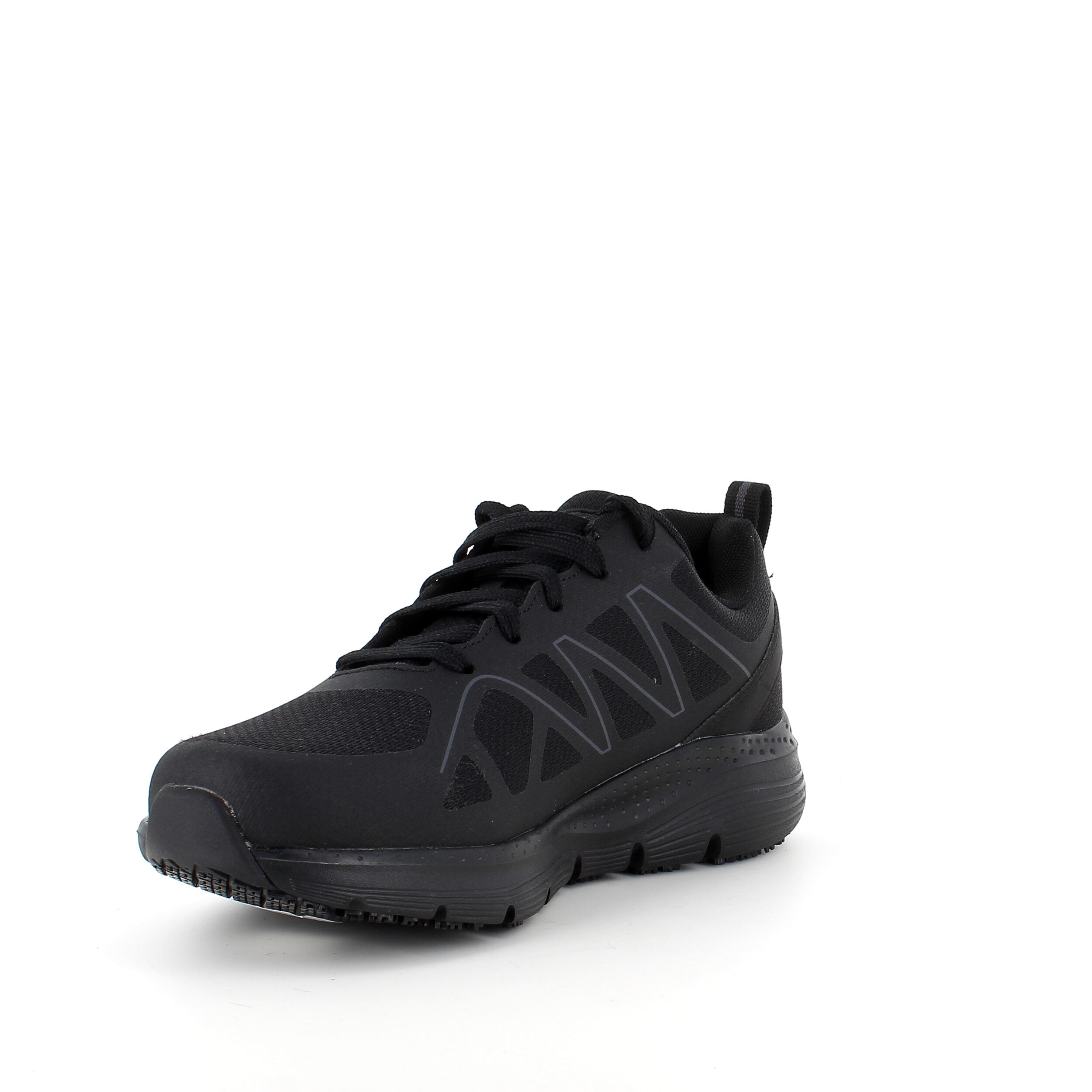 Skechers work sko i sort med svangstøtte