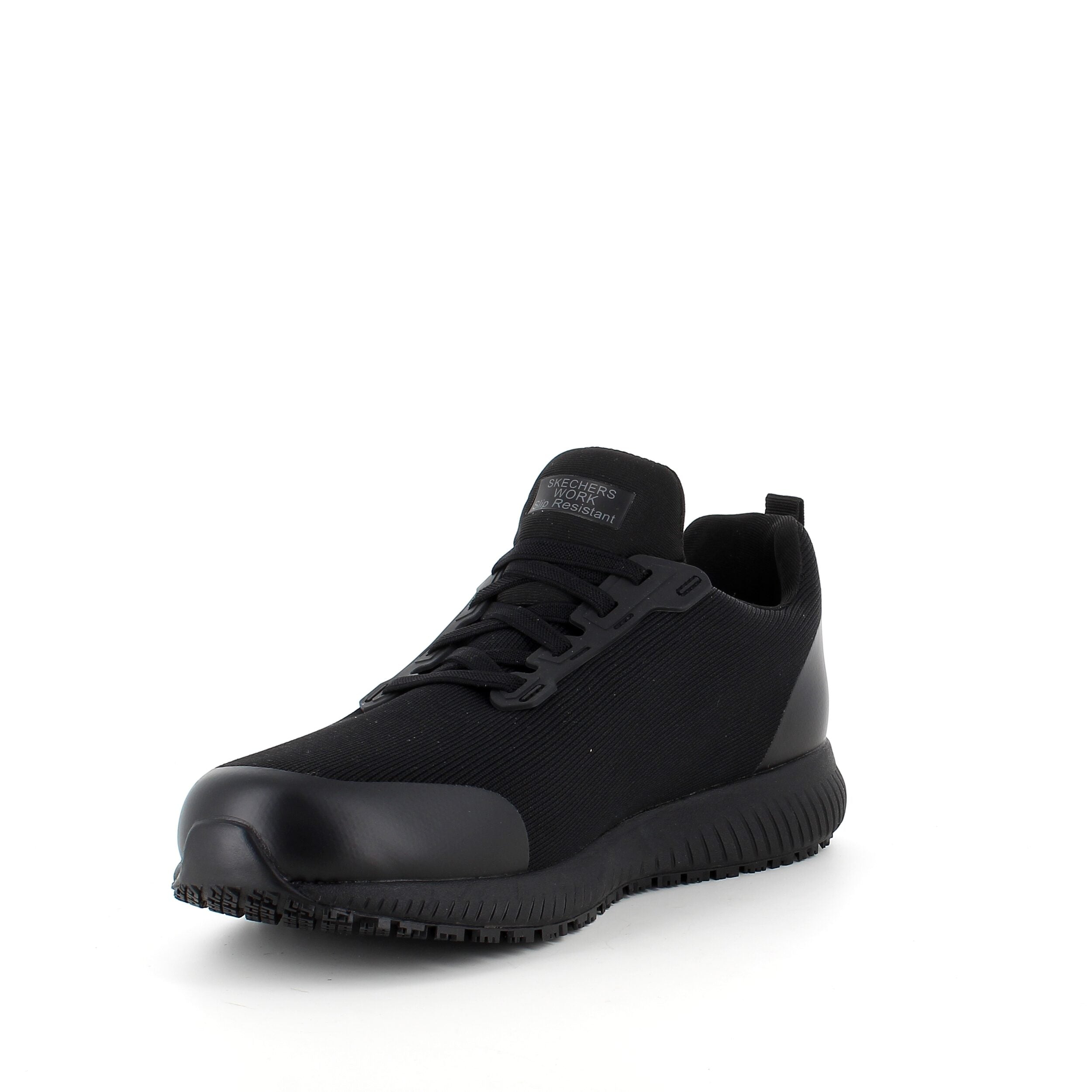 Sort Skechers work sko med ESD