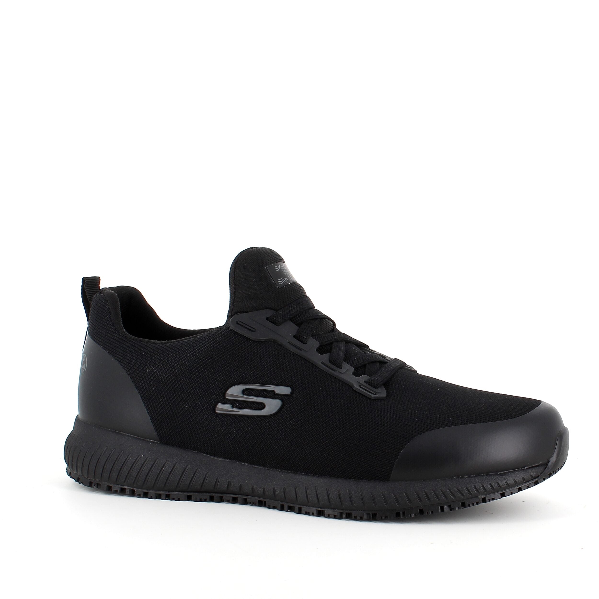 Sort Skechers work sko med ESD