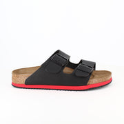 Sort Arizona sandal fra Birkenstock med skridhæmmende såler