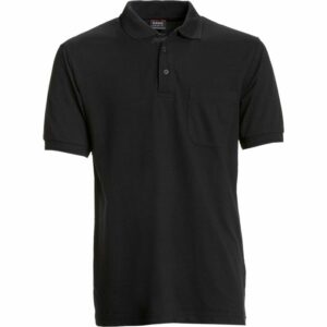 Nybo Sort Herre Basic Polo T-shirt, Slidstærk, Brystlomme