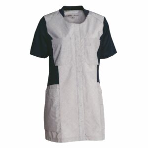 Nybo Grå Melange Dametunika Sporty Mix, Åndbar, Stretch, Kortærmet