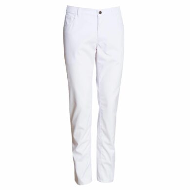 Nybo Hvid Unisex Harmonybukser, Stretch, Justerbar Elastik