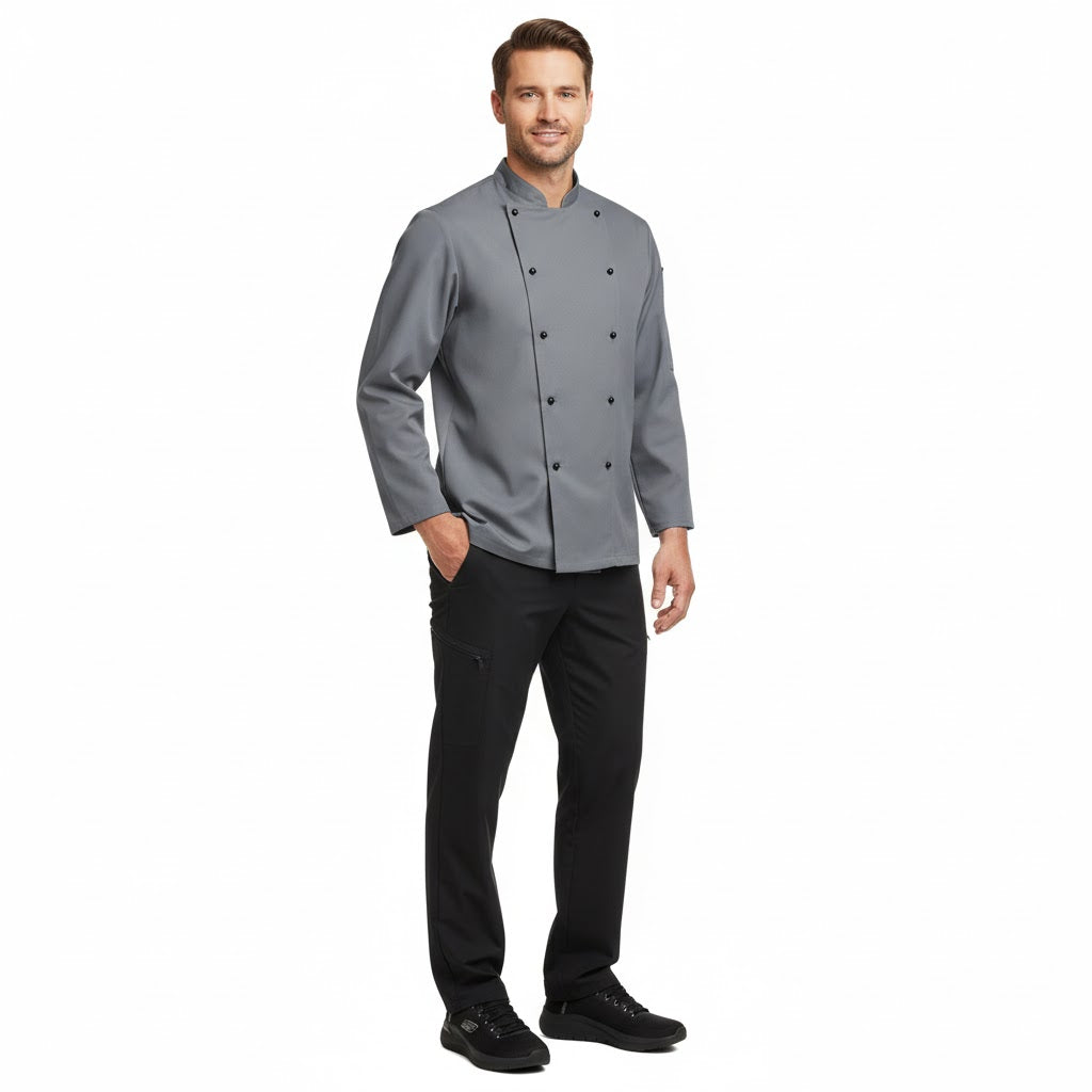 Nybo Grafit Unisex Delight Kokkejakke, Slidstærk, Justerbar Ærmelængde