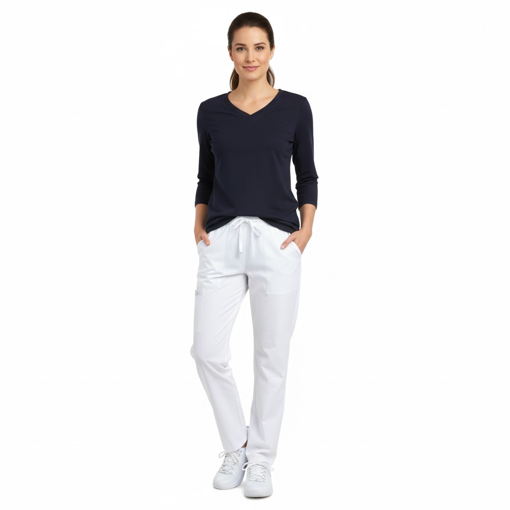 Nybo Hvid Damebukser Club-Classic, Elastik, Bindebånd