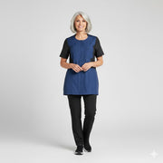 Nybo Navy Dametunika, Sporty Mix, Åndbar, Stretch, Justerbar Talje