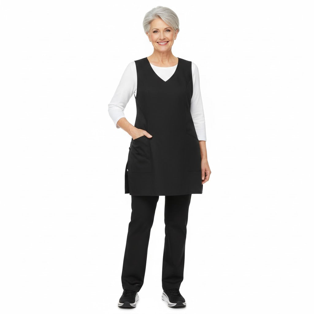 Nybo Sort Dame Dolly Forklæde, Justerbar, Komfort, Stor Lomme