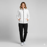 Nybo Hvid Dame Shirts &amp; Outdoor Microfleece Cardigan, Antipilling, Let Figursyet