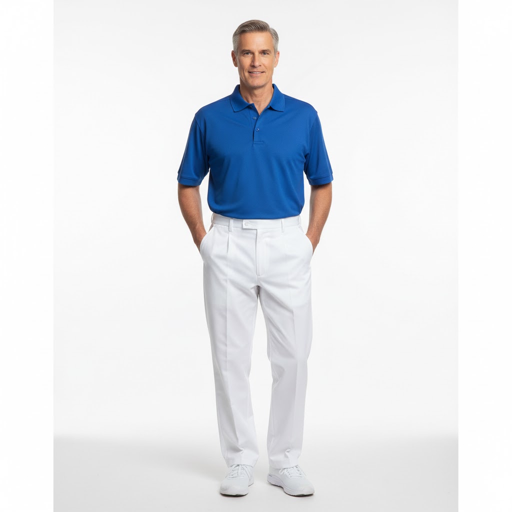 Nybo Hvid Herrebukser, Club-Classic, Klassisk Design