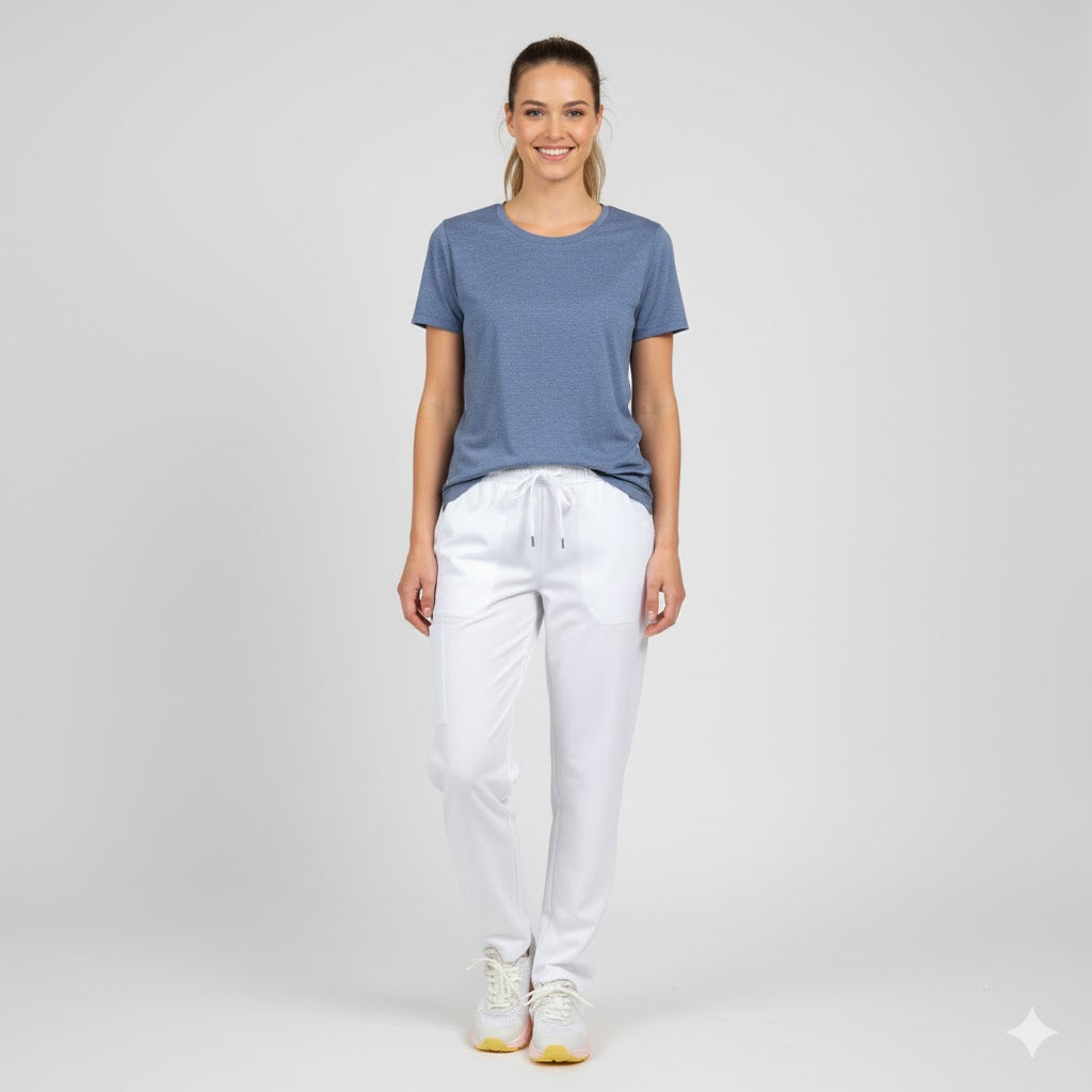 Nybo Hvide Unisex Charismabukser, Bæredygtige, Elastik, Komfort