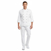 Nybo Hvid Unisex Delight Kokkejakke, Kortærmet, Manchetter