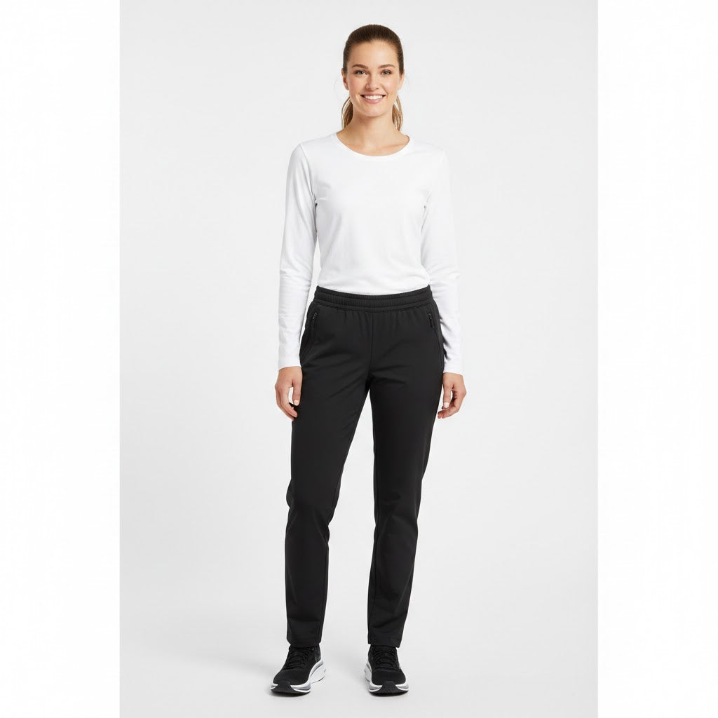 Langærmet dame t-shirt i hvid