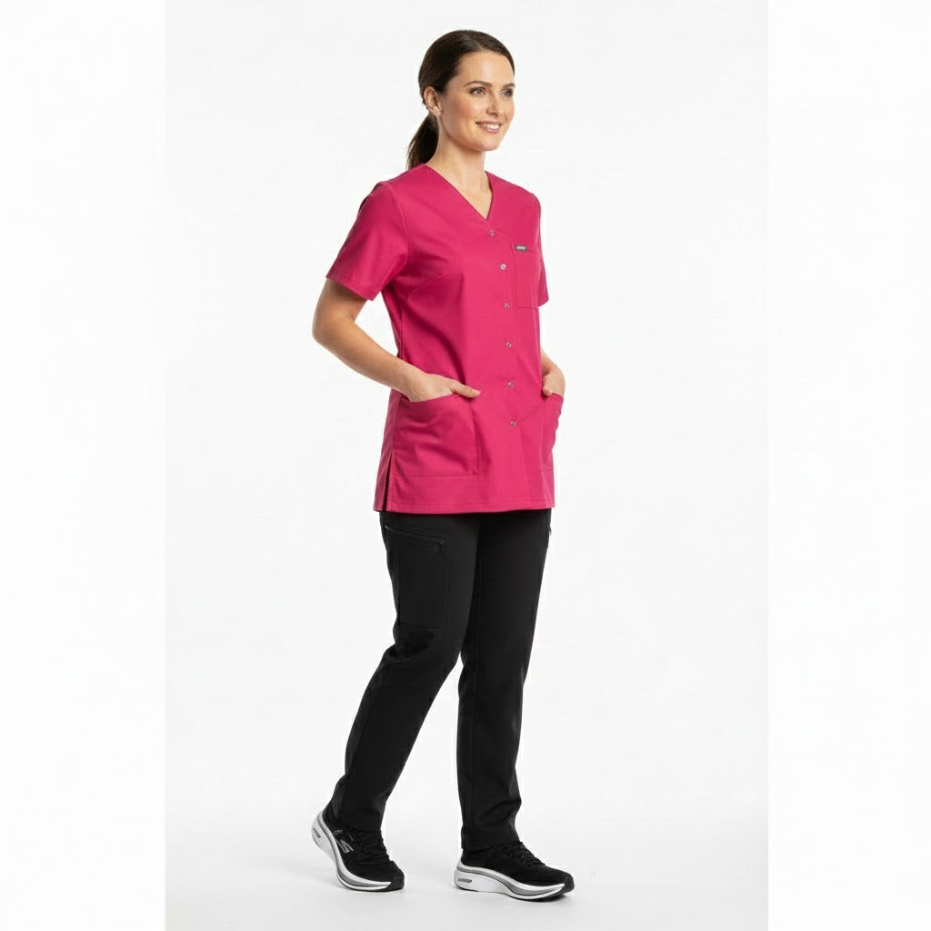 Nybo Pink Dame Charisma Tunika, Rummelige Lommer, Slidser