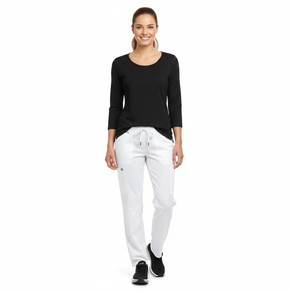 Slidstærk 3/4-ærmet dame t-shirt i sort