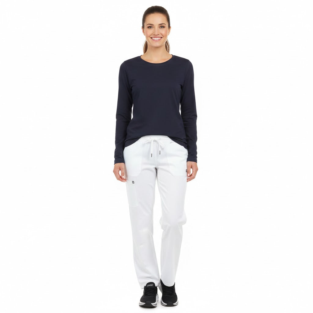 Langærmet dame t-shirt i navy