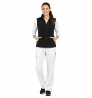 Blød dame fleece vest i sort