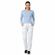 Langærmet dame t-shirt i lyseblå