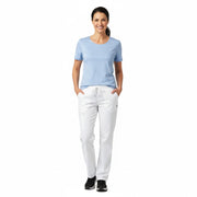 Lyseblå t-shirt med rund hals til damer