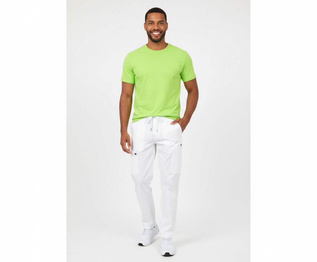 Lime farvet t-shirt med rund hals