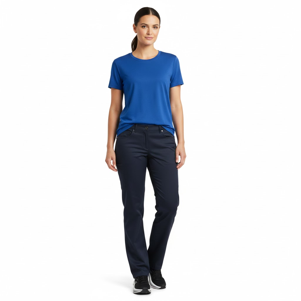 Nybo Navy Dame Super Cool Jeans, Klassisk Pasform, Stretch, Justerbar Længde