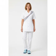 Nybo Hvid/Grå Dame Sunshine Tunika, Kortærmet, Komfort, Slidstærk